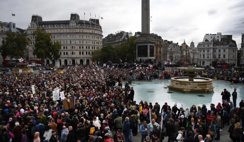 “We Do Not Consent” – 1000s Rally In London To Oppose Another COVID-19 Lockdown