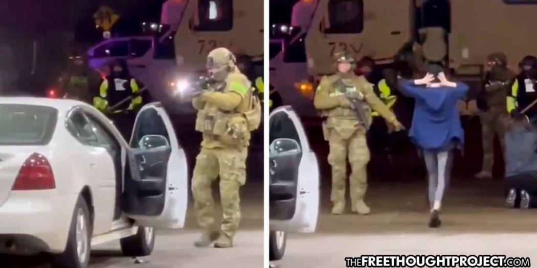 ‘This is Martial Law’—US Soldiers Force Women from Car at Gunpoint for Pumping Gas Past Curfew