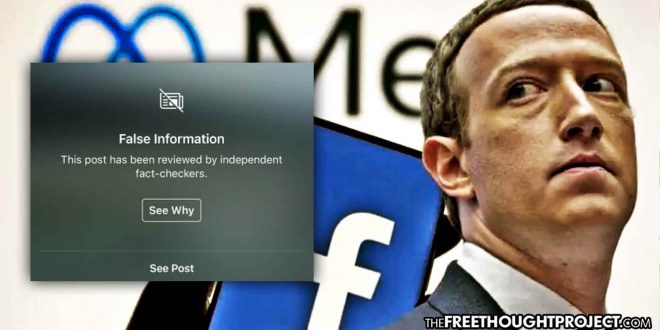 Facebook Quietly Admits in Court Filing that ‘Fact Checks’ Are Actually Just Opinion