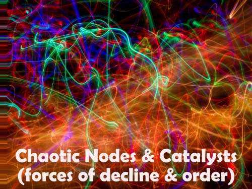 Chaotic Nodes & Catalysts (forces of decline & order)